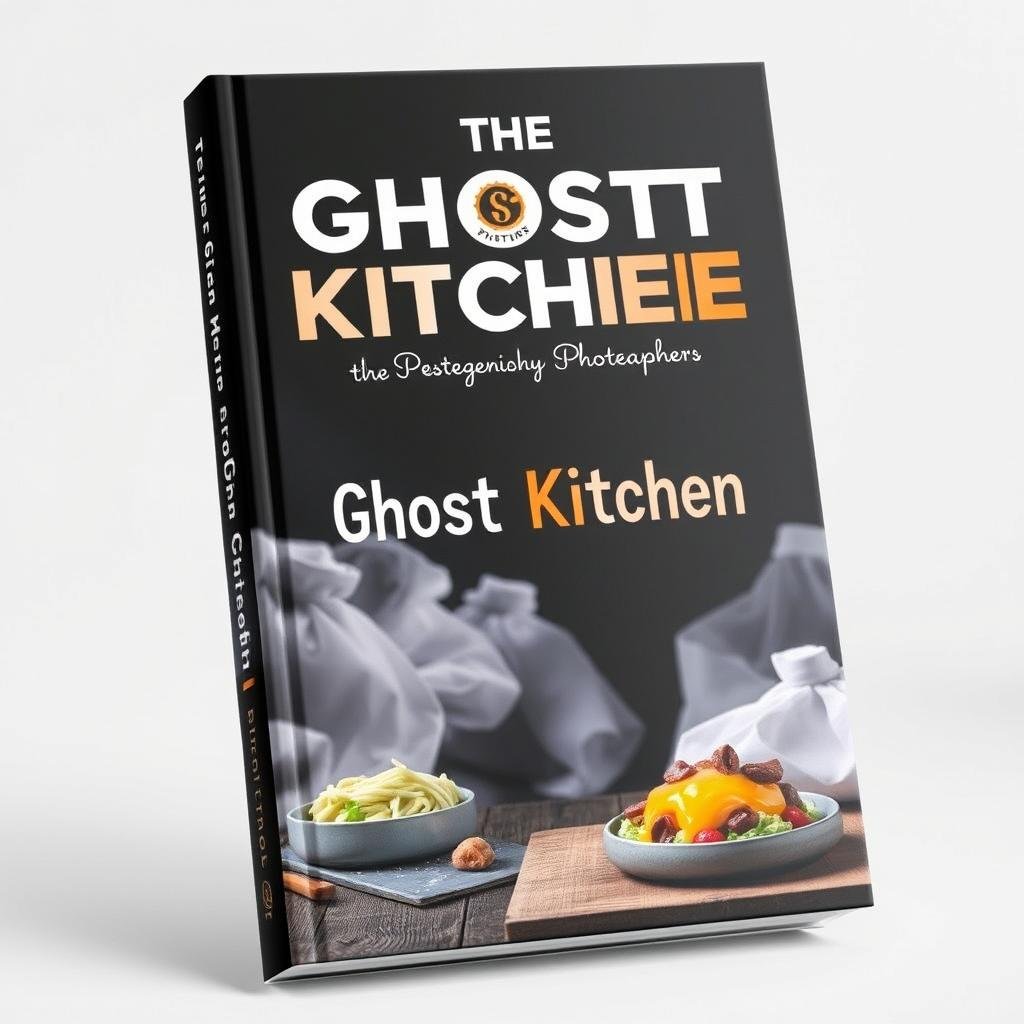 Ghost Kitchen Startup Bible book cover showing culinary clouds concept Ghost Kitchen Startup Bible book cover showing culinary clouds concept