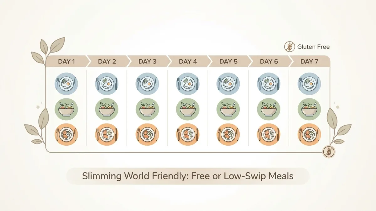 A Sample 7-Day Gluten Free Slimming World Meal Plan.